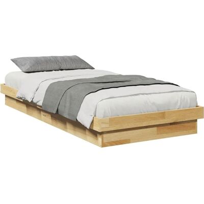 vidaXL Bed Frame zonder matras 75x190 cm massief eikenhout slaapkamermeubilair vidaXL Bed Frame zonder matras 75x190 cm massief eikenhout slaapkamermeubilair
