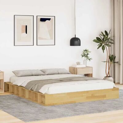 vidaXL Bed Frame met Lattenbodem voor 160x200 cm Matras - Massief Eikenhout vidaXL Bed Frame met Lattenbodem voor 160x200 cm Matras - Massief Eikenhout