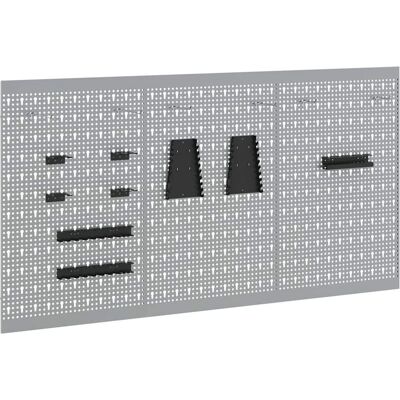 vidaXL - Gatenpaneel - Grijs - 50x80 cm - Staal vidaXL - Gatenpaneel - Grijs - 50x80 cm - Staal