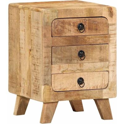 vidaXL Nachttisch - Mangoholz - 37x32x50 cm - Nachttisch vidaXL Nachttisch - Mangoholz - 37x32x50 cm - Nachttisch