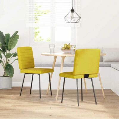 Vidaxl Gelbe Samt Esszimmerstühle - Dining Chairs Vidaxl Gelbe Samt Esszimmerstühle - Dining Chairs