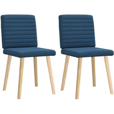 vidaXL Blaue Stoff 2 Esszimmerstühle - Esszimmerstühle vidaXL Blaue Stoff 2 Esszimmerstühle - Esszimmerstühle