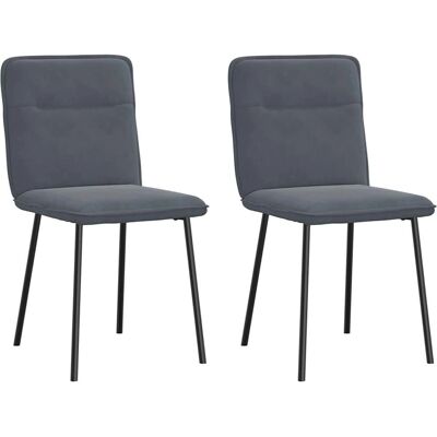 VidaXL 4101210 Dunkelgraue Samtstoff Esszimmerstühle - Stuhl VidaXL 4101210 Dunkelgraue Samtstoff Esszimmerstühle - Stuhl