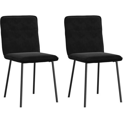 VidaXL 4101215 zwarte fluwelen eetkamerstoelen - Restaurant & Eetkamer VidaXL 4101215 zwarte fluwelen eetkamerstoelen - Restaurant & Eetkamer