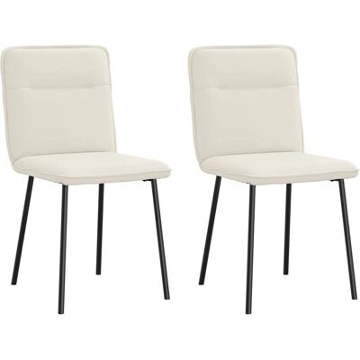 VidaXL 4101218 Creme Samt Esszimmerstühle - 2 Stück VidaXL 4101218 Creme Samt Esszimmerstühle - 2 Stück