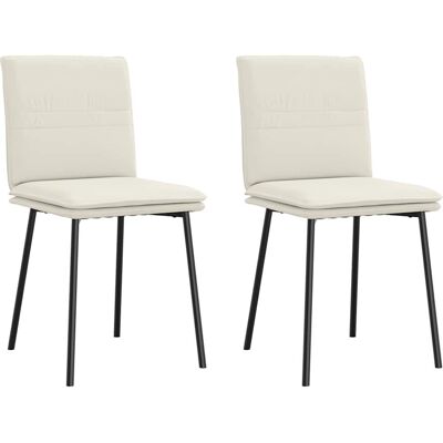 VidaXL Modell 4101253 - Ergonomischer Creme Samt Esszimmerstuhl VidaXL Modell 4101253 - Ergonomischer Creme Samt Esszimmerstuhl