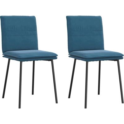 vidaXL 4101254 Blaue Samt Esszimmerstühle - Stuhl vidaXL 4101254 Blaue Samt Esszimmerstühle - Stuhl