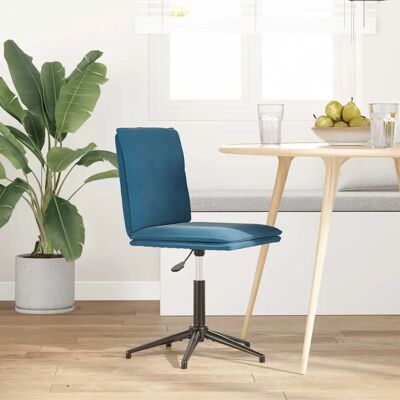 vidaXL Blaue Samt Esszimmerstuhl - Ergonomisch, Höhenverstellbar, Stilvoll vidaXL Blaue Samt Esszimmerstuhl - Ergonomisch, Höhenverstellbar, Stilvoll