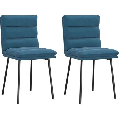 vidaXL Blaue Samt Esszimmerstühle 2er Set vidaXL Blaue Samt Esszimmerstühle 2er Set