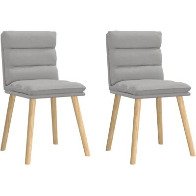 vidaXL Eetkamerstoelen 2 Stuks Wolkengrijuwe Stoff vidaXL Eetkamerstoelen 2 Stuks Wolkengrijuwe Stoff
