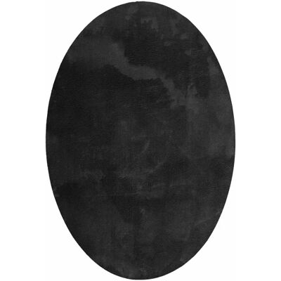 Vidaxl Huarte Moderne Sort Oval Tæppe 160x230cm Vidaxl Huarte Moderne Sort Oval Tæppe 160x230cm