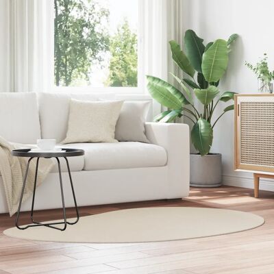 vidaXL Beige Polyester Non-Slip Area Rug 120x170cm - Indoor vidaXL Beige Polyester Non-Slip Area Rug 120x170cm - Indoor