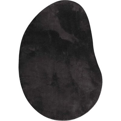vidaXL Tæppe Sort 140x200 cm Polyester Rutschsikker - Tæppe vidaXL Tæppe Sort 140x200 cm Polyester Rutschsikker - Tæppe