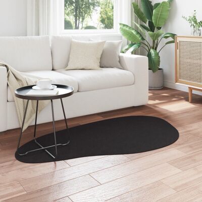 vidaXL Huarte Black Short Pile Washable Rug - Rug vidaXL Huarte Black Short Pile Washable Rug - Rug