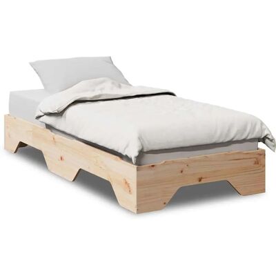 vidaXL Bettrahmen Ohne Matratze Stapelbar - Kleines Einzelbett Massives Holz vidaXL Bettrahmen Ohne Matratze Stapelbar - Kleines Einzelbett Massives Holz