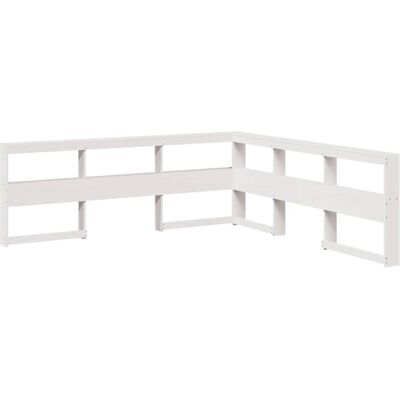 vidaXL Kopfteil - 218.5x218.5x80cm - Weiß - Bettkopfteil mit Stauraum vidaXL Kopfteil - 218.5x218.5x80cm - Weiß - Bettkopfteil mit Stauraum