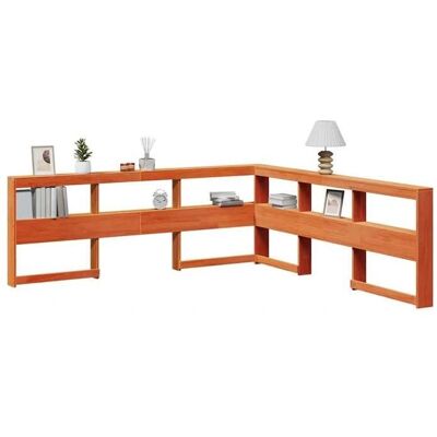 vidaXL Kopfteil mit Bücherregal - Raumsparendes L-förmiges Massivkiefernholz vidaXL Kopfteil mit Bücherregal - Raumsparendes L-förmiges Massivkiefernholz