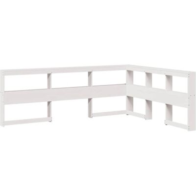 vidaXL Kopfteil mit Bücherregal Weiß - Kopfteile - Schlafzimmermöbel vidaXL Kopfteil mit Bücherregal Weiß - Kopfteile - Schlafzimmermöbel