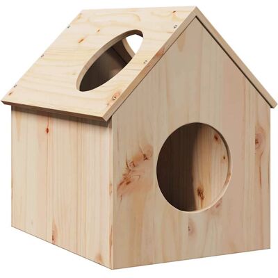 vidaXL kattenhuis wit 41x50x50 cm massief dennenhout - Kattenhuis vidaXL kattenhuis wit 41x50x50 cm massief dennenhout - Kattenhuis