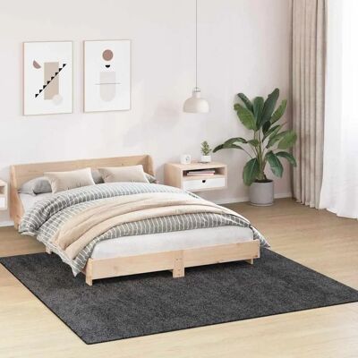 Vidaxl donkergrijze 200x200 cm moderne tapijt Vidaxl donkergrijze 200x200 cm moderne tapijt