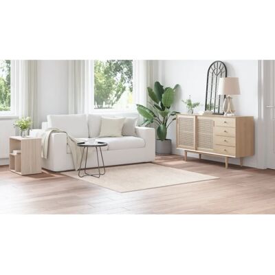 vidaXL Cremfarbener Shaggy-Teppich 160x160 cm - Teppich vidaXL Cremfarbener Shaggy-Teppich 160x160 cm - Teppich