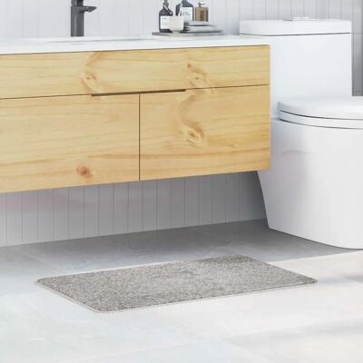 vidaXL Grau Polyester 50 x 80 cm Rutschfeste Badematte - Badmatte vidaXL Grau Polyester 50 x 80 cm Rutschfeste Badematte - Badmatte