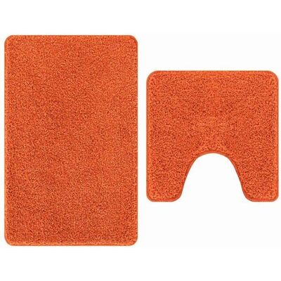 vidaXL Orange Baumwolle Badematte Modern Rechteckig - Badmatte vidaXL Orange Baumwolle Badematte Modern Rechteckig - Badmatte