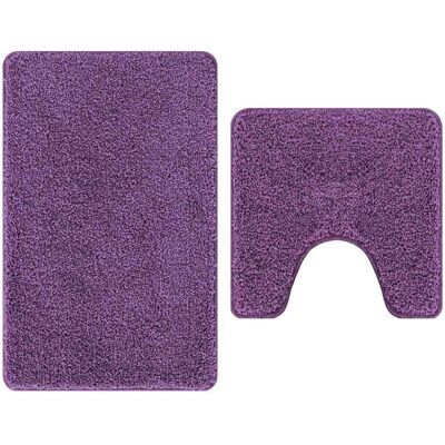 vidaXL Lila Polyester Wasserresistent Badematten Rechteckig - Bath Mat vidaXL Lila Polyester Wasserresistent Badematten Rechteckig - Bath Mat