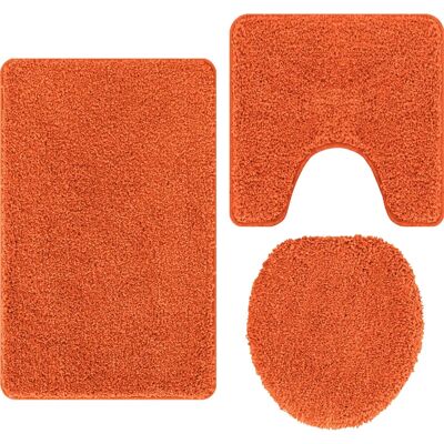 vidaXL Orange Mikrofaser Mittel Badematte - Modern Badezimmermatte vidaXL Orange Mikrofaser Mittel Badematte - Modern Badezimmermatte