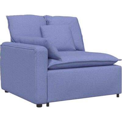 vidaXL Modulares Sofa mit Kissen Stoff Jeansblau - Sofa vidaXL Modulares Sofa mit Kissen Stoff Jeansblau - Sofa