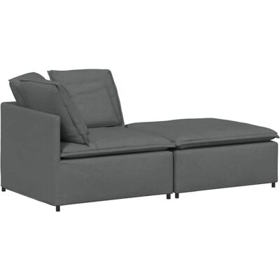 vidaXL Modulært Sofa med Fodskammel & Puder - Møbel til stuen vidaXL Modulært Sofa med Fodskammel & Puder - Møbel til stuen