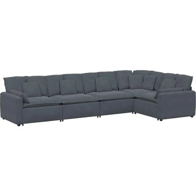 vidaXL Modulares Sofa mit Samtkissen - Modulares Sofa vidaXL Modulares Sofa mit Samtkissen - Modulares Sofa