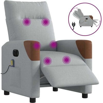 VidaXL Sessel - Elektrischer Relaxsessel - Hellgrau VidaXL Sessel - Elektrischer Relaxsessel - Hellgrau