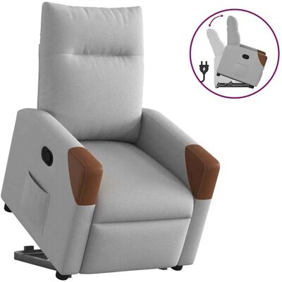 vidaXL Akzentstuhl - Grau Wolkenstoff - Verstellbarer Relaxsessel - Möbel vidaXL Akzentstuhl - Grau Wolkenstoff - Verstellbarer Relaxsessel - Möbel