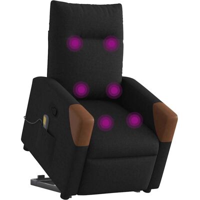 Vidaxl - Relaxfauteuil met opstaan - Zwart Vidaxl - Relaxfauteuil met opstaan - Zwart