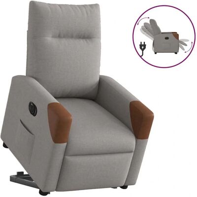 VidaXL Accent Stol - Taupe - Elektrisk Lænestol, Lift, Stoff VidaXL Accent Stol - Taupe - Elektrisk Lænestol, Lift, Stoff