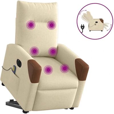 vidaXL Fauteuil de massage électrique - Tissu, Confortable, Moderne - Publicité vidaXL Fauteuil de massage électrique - Tissu, Confortable, Moderne - Publicité