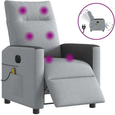 VidaXL Elektrischer Massagesessel - Grau Akzentstuhl VidaXL Elektrischer Massagesessel - Grau Akzentstuhl