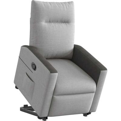 Vidaxl - Reclinestoel met opklapfunctie - Grijs stof Vidaxl - Reclinestoel met opklapfunctie - Grijs stof