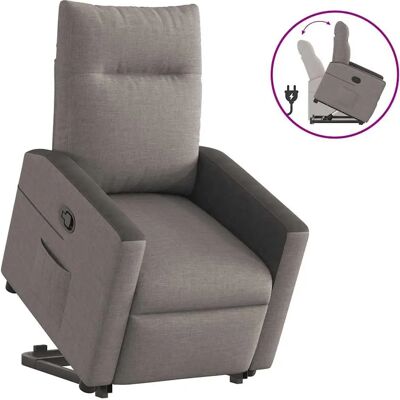 VidaXL Fauteuil - Taupe grijs gestoffeerd VidaXL Fauteuil - Taupe grijs gestoffeerd