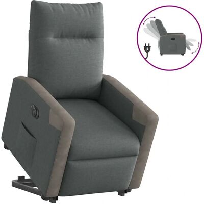 Fauteuil inclinable gris foncé - vidaXL - Relevage électrique - Publicité Fauteuil inclinable gris foncé - vidaXL - Relevage électrique - Publicité