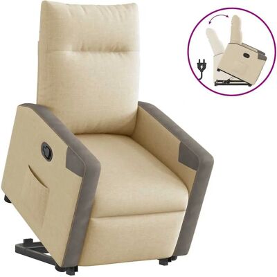 VidaXL Fauteuil inclinable et électrique - Crème - Siège relax - Publicité VidaXL Fauteuil inclinable et électrique - Crème - Siège relax - Publicité