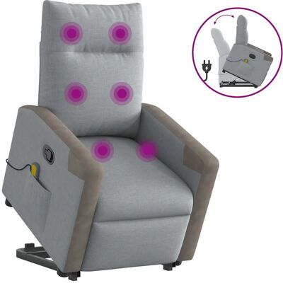 VidaXL Akzentstuhl - Hellgrau - Massagesessel VidaXL Akzentstuhl - Hellgrau - Massagesessel
