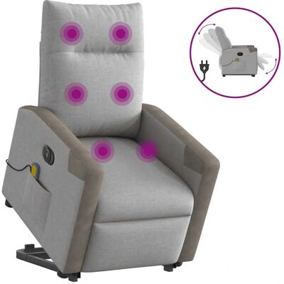 vidaXL Elektrische relaxstoel met liftfunctie - Wolkengrau vidaXL Elektrische relaxstoel met liftfunctie - Wolkengrau