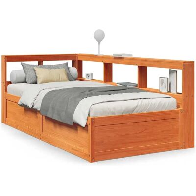 vidaXL Bed 3324486 with Storage - L-Shaped Pine Bed vidaXL Bed 3324486 with Storage - L-Shaped Pine Bed