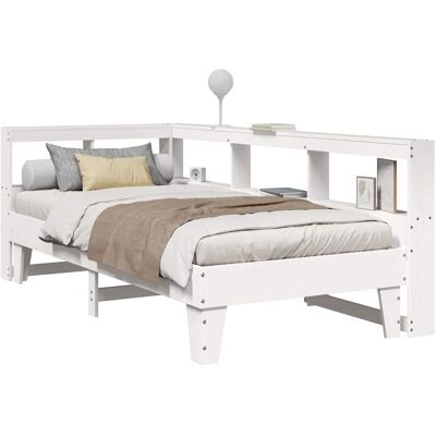vidaXL Bed met Boekenkast - 90x190cm Massief Dennenhout vidaXL Bed met Boekenkast - 90x190cm Massief Dennenhout