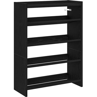 vidaXL Schwarzes 80x25x61,5 cm Schuhregal - Holzwerkstoff Schuhablage vidaXL Schwarzes 80x25x61,5 cm Schuhregal - Holzwerkstoff Schuhablage