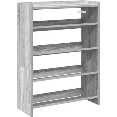 vidaXL Schoenenrek Grijs Sonoma 80x25x61,5 cm Engineered Wood vidaXL Schoenenrek Grijs Sonoma 80x25x61,5 cm Engineered Wood