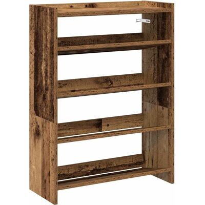 vidaXL Oud Hout 80x25x61.5 cm Schoenenrek - Schoenopslagplank vidaXL Oud Hout 80x25x61.5 cm Schoenenrek - Schoenopslagplank