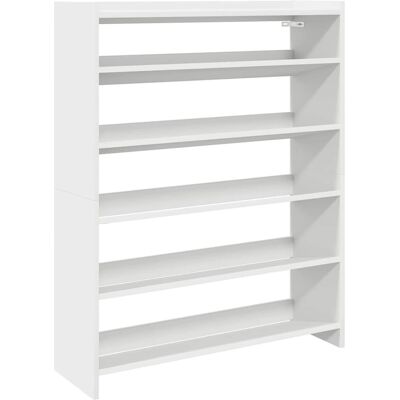 vidaXL Witte 80x25x100 cm Schoenenrek - Schoenopslagplank vidaXL Witte 80x25x100 cm Schoenenrek - Schoenopslagplank